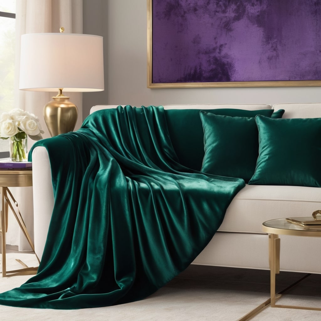 Silk and Velvet Blend Throws for Elegance